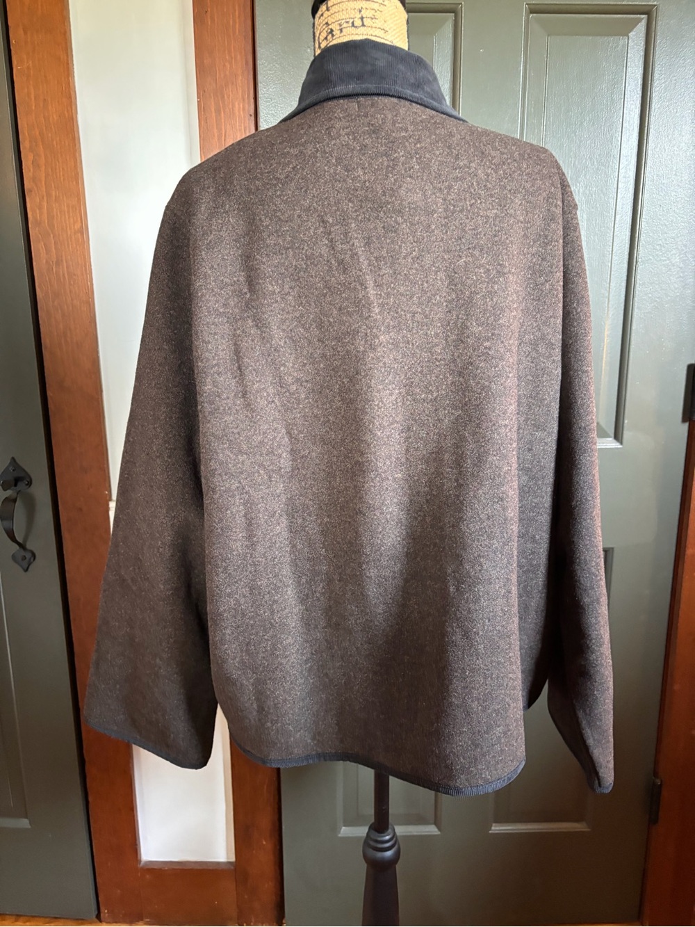 J. Crew Brown Wool-Blend Button Jacket with Brown corduroy trim. Fall,winter - Picture 8 of 12